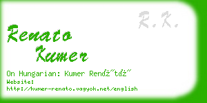 renato kumer business card